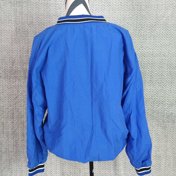 Royal blue pullover sports jacket windbreaker - Picture 2 of 4